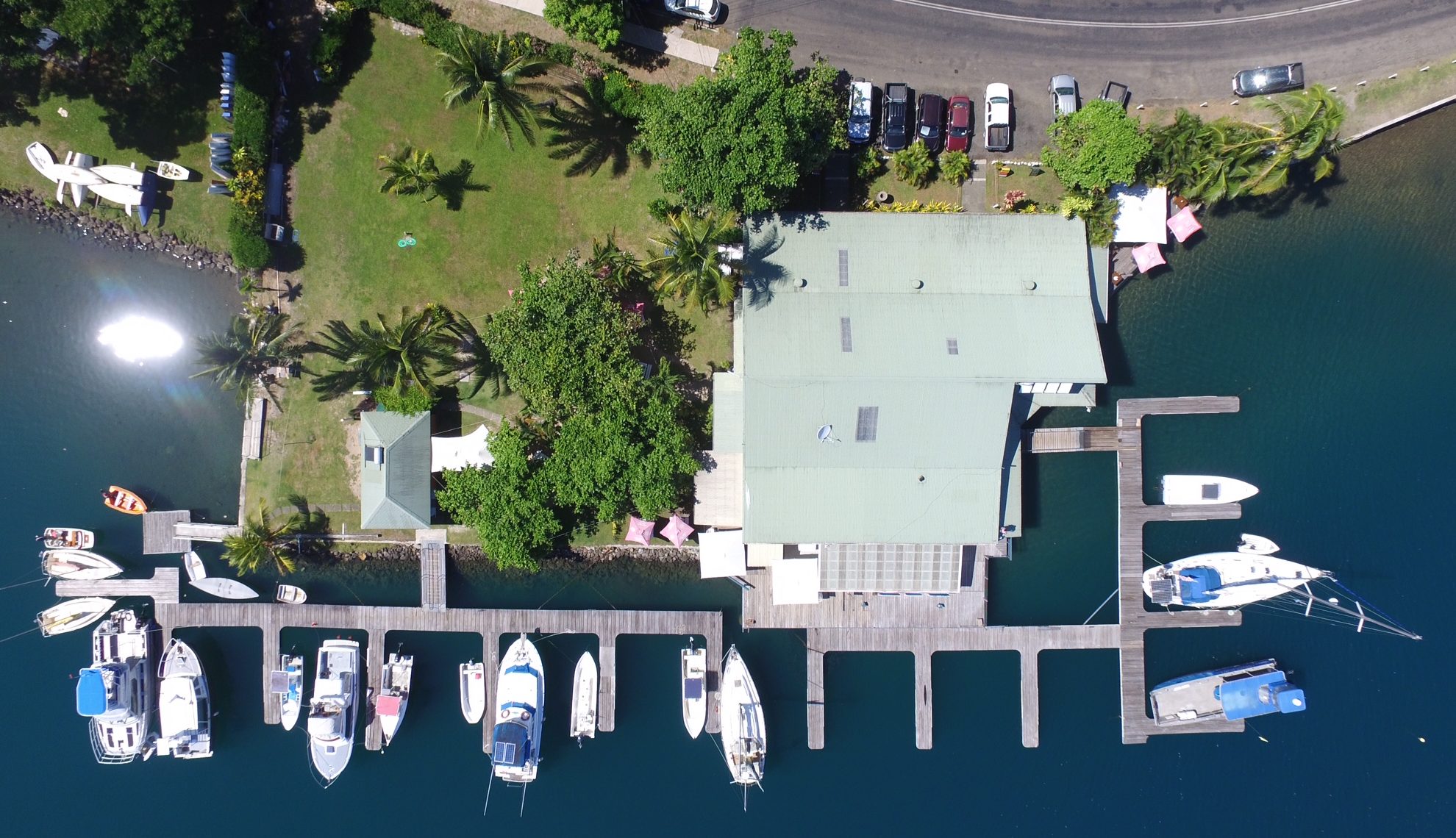 Aerial View of the Copra Shed Aerial View of the Copra Shed