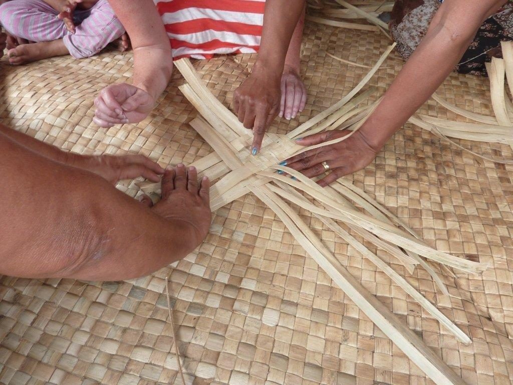 Weaving from visitors Weaving for visitors helps to keep traditional Fijian art alive