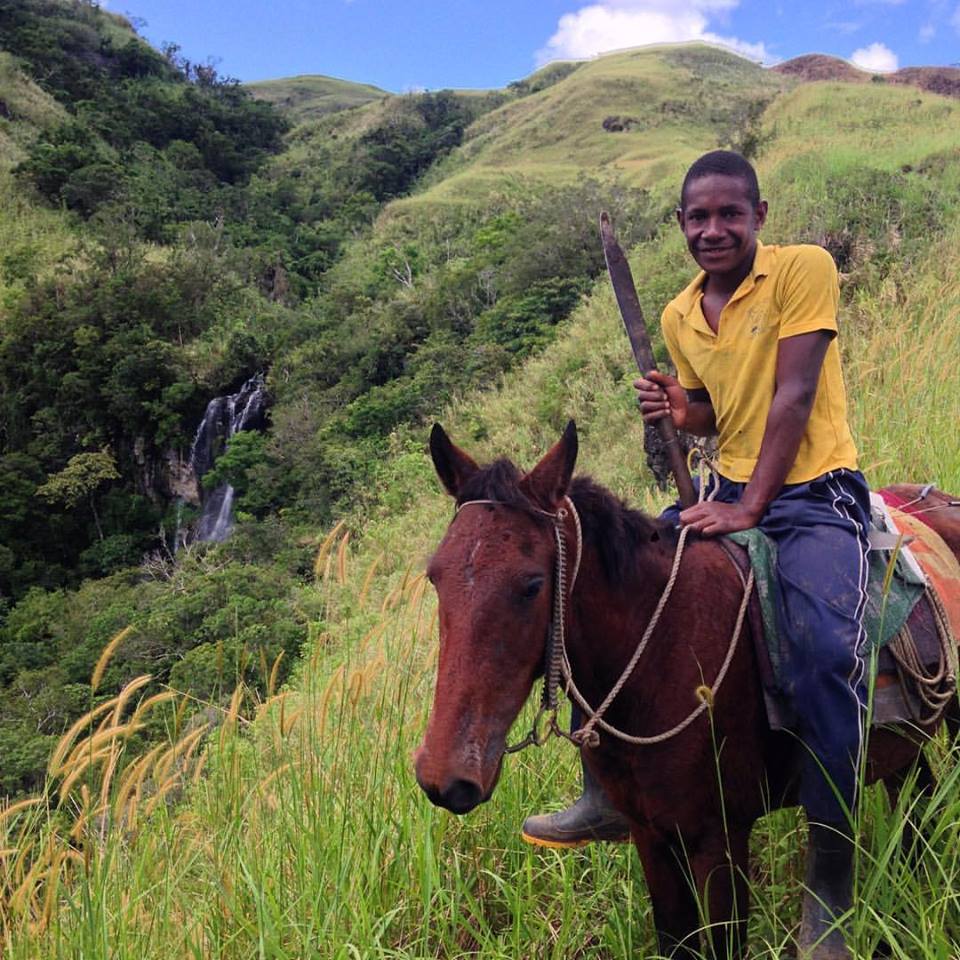 Local Fijian on horseback - Village Visit Protocol Local Fijian on horseback