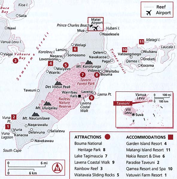 Taveuni Map Taveuni Map