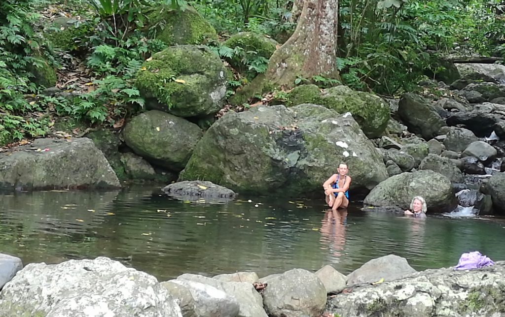 Cooling off at a healing pool at Nadamole Village