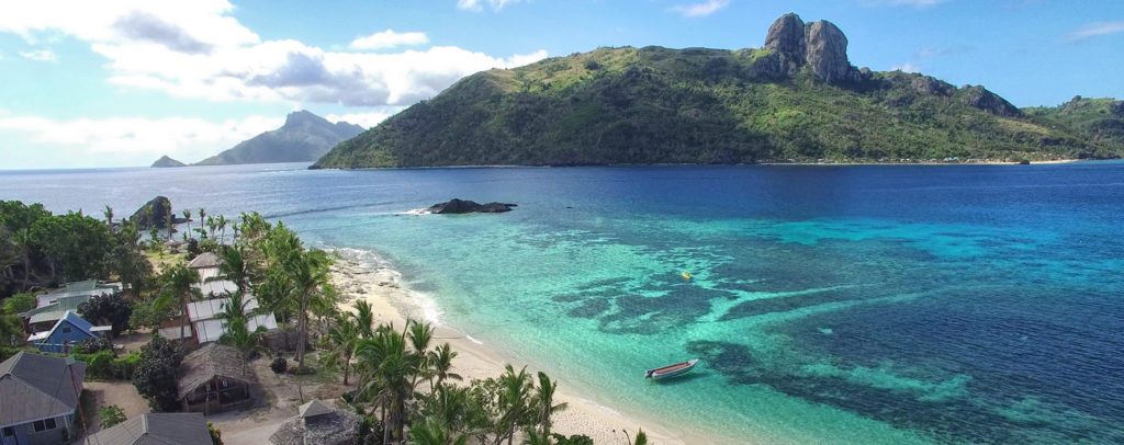 Drone's view of Barefoot Kuata Island beach. Drone's view of Barefoot Kuata Island beach.