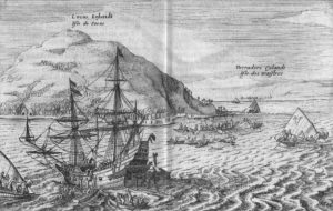 View of Cocos Island (Tafahi) and of Traitor’s Island (Niuatoputapu) View of Cocos Island (Tafahi) and of Traitor’s Island (Niuatoputapu) where Explorers ecounter Fijian